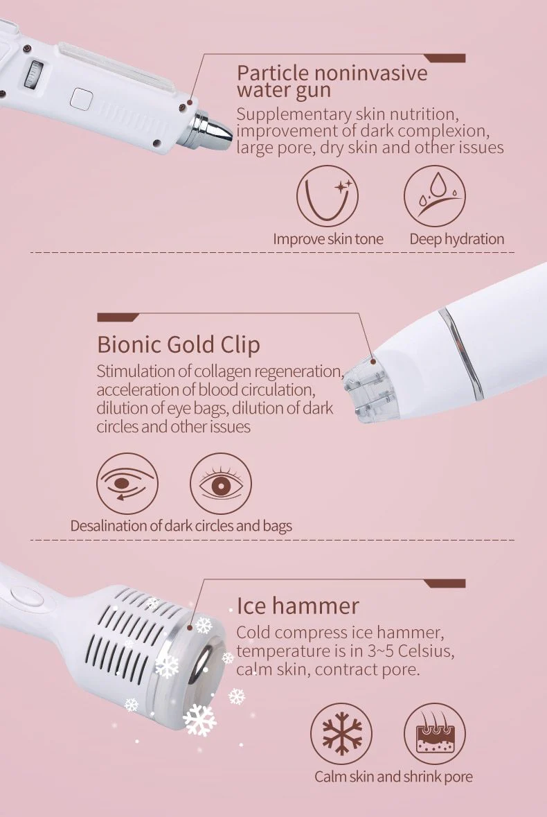 5 in 1 Quantum Hydro-Optical Facial Beauty Apparatus Skin RF Lifting EMS Mesotherapy Skin Rejuvenation Vacuum Hydration - Image 11