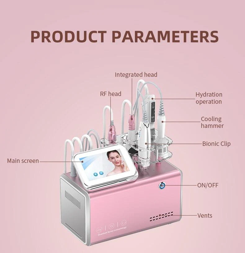 5 in 1 Quantum Hydro-Optical Facial Beauty Apparatus Skin RF Lifting EMS Mesotherapy Skin Rejuvenation Vacuum Hydration - Image 5