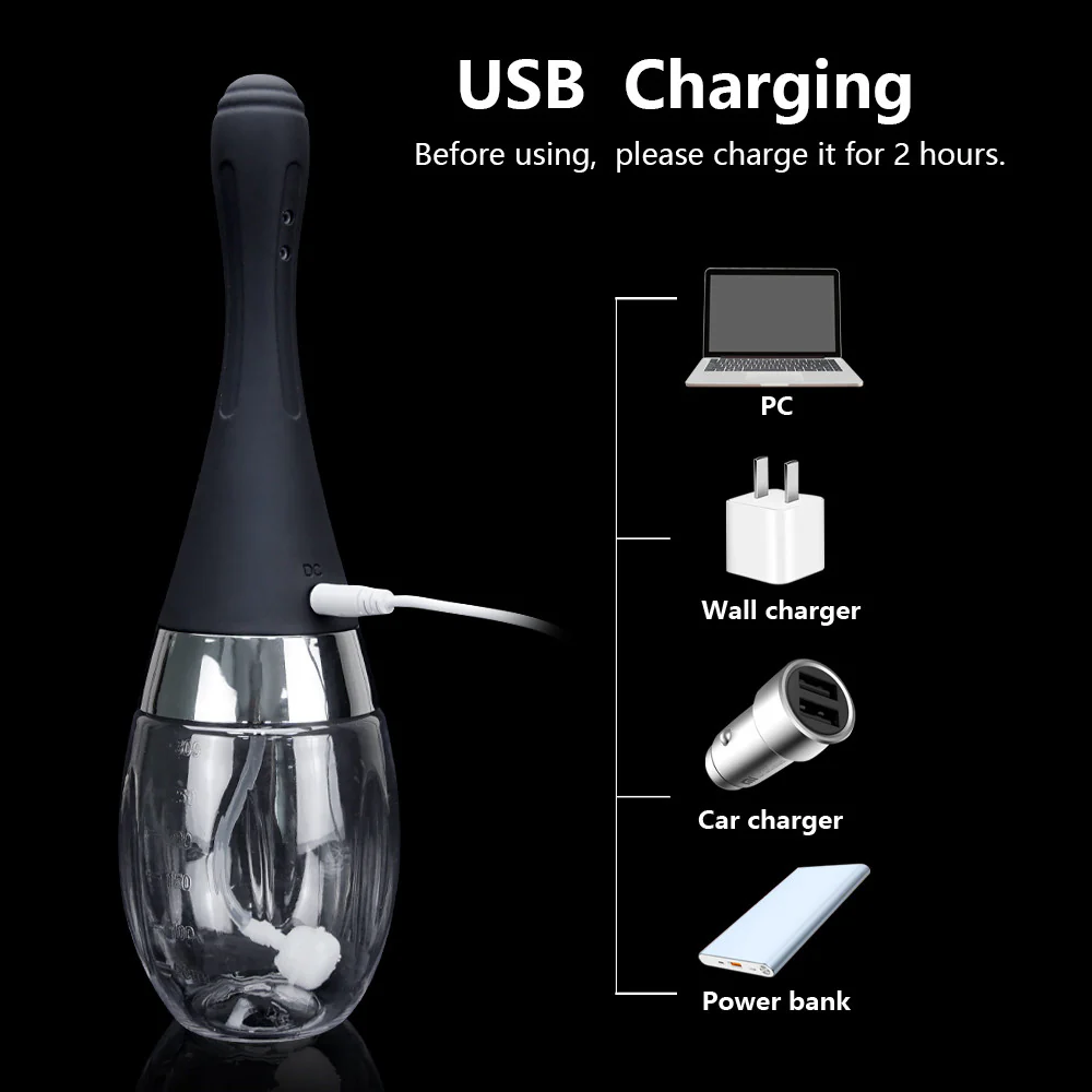Electric Enema Bulb Automatic Anal Cleaner Colon Vaginal Cleaning Tool for Men and Women - Image 6