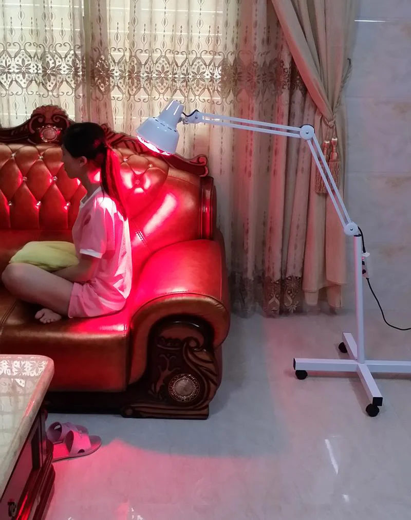 Floor Stand Infrared Heat Lamp with 275W Bulb for for Massage Skin Care Muscle Body Therapy Pain Relief with Improve Sleep Blood Circulation - Image 3