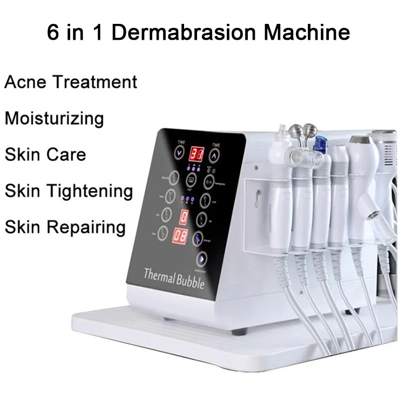 6 in 1 Hydro Dermabrasion Machine Mesotherapy Oxygen Jet Peeling Face Cleansing Skin Care Device - Image 4