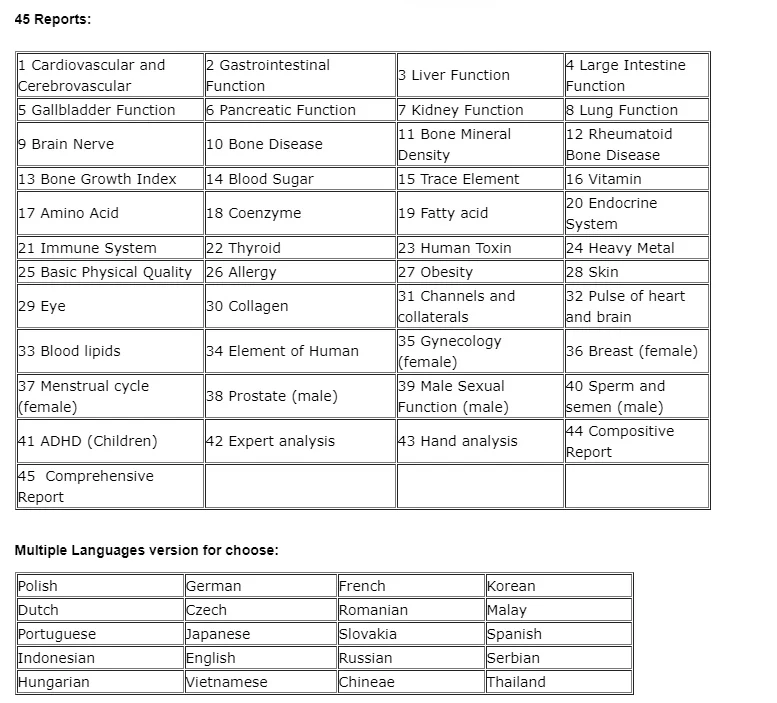 Latest sensing touch Quantum Resonance Magnetic Analyzer Body Analyzer - Image 7
