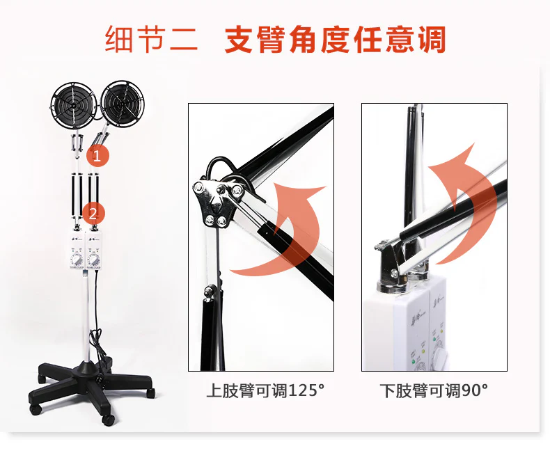 TDP Lamp 500W 2-25um TDP Far Infrared Heat Lamp, Mineral Therapy, Pain Relief for Neck, Back, Shoulder, Knee with Detachable Adjustable - Image 8
